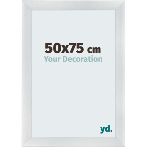 yd. - Cadre photo 50x75 - Argent Mat - MDF - Pisa