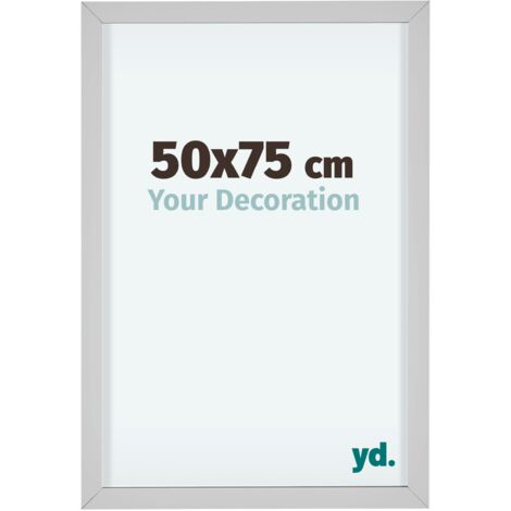 yd. - Cadre photo 50x75 - Blanc - Aluminium - Virginia