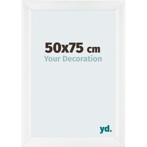 yd. - Cadre photo 50x75 - Blanc Brillant - MDF - Pisa