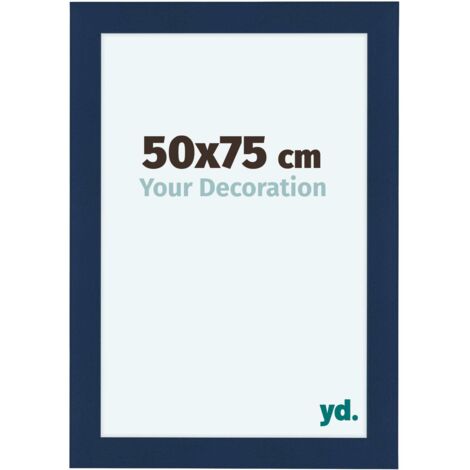 yd. - Cadre photo 50x75 - Bleu Fonce Patine - MDF - Como
