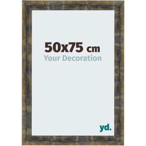 yd. - Cadre photo 50x75 - Bleu Or Melange - MDF - Pisa