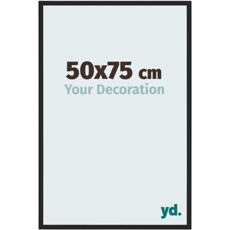 yd. - Cadre photo 50x75 - Noir Brillant - Aluminium - Miami