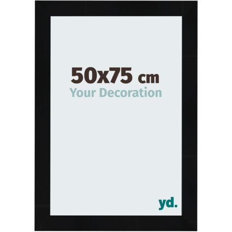 yd. - Cadre photo 50x75 - Noir Brillant - MDF - Pisa