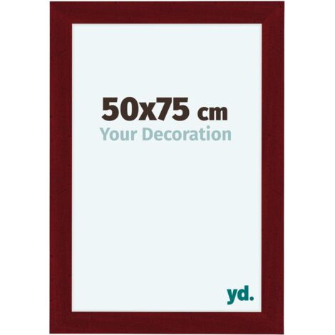yd. - Cadre photo 50x75 - Vin Rouge Patine - MDF - Como