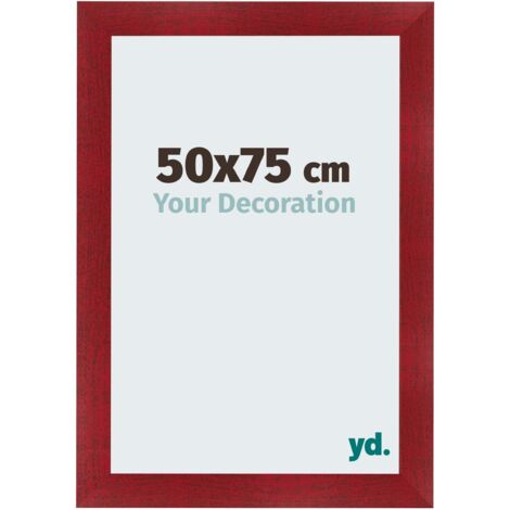 yd. - Cadre photo 50x75 - Vin Rouge Patine - MDF - Pisa