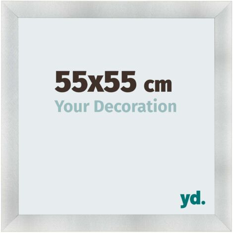 yd. - Cadre photo 55x55 - Aluminium Brosse - MDF - Pisa