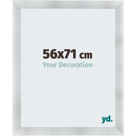yd. - Cadre photo 56x71 - Aluminium Brosse - MDF - Pisa