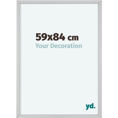 yd. - Cadre photo 59x84 - Blanc - Aluminium - Virginia