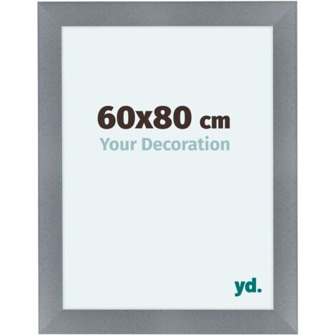 yd. - Cadre photo 60x80 - Aluminium Brosse - MDF - Como