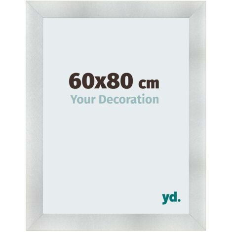 yd. - Cadre photo 60x80 - Aluminium Brosse - MDF - Pisa