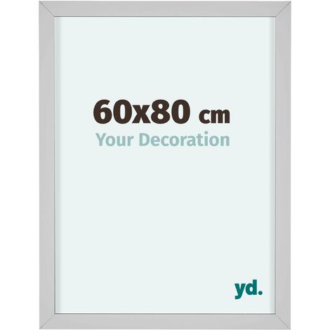 yd. - Cadre photo 60x80 - Blanc - Aluminium - Virginia