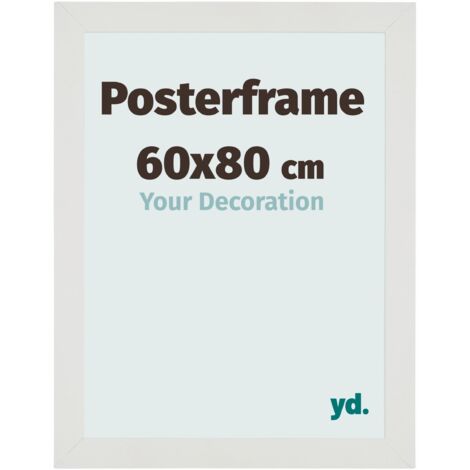yd. - Cadre photo 60x80 - Blanc Mat - MDF - Parma