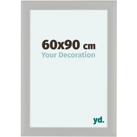 yd. - Cadre photo 60x90 - Blanc Grain de Bois - MDF - Como
