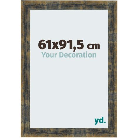 yd. - Cadre photo 61x91.5 - Bleu Or Melange - MDF - Pisa