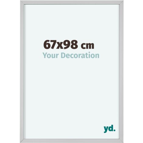 yd. - Cadre photo 67x98 - Blanc - Aluminium - Virginia
