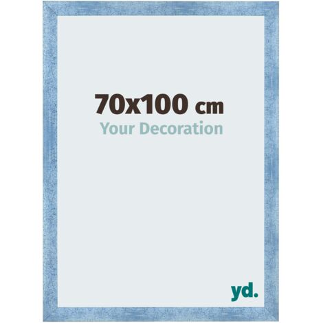 yd. - Cadre photo 70x100 - Bleu Brillant Patine - MDF - Pisa