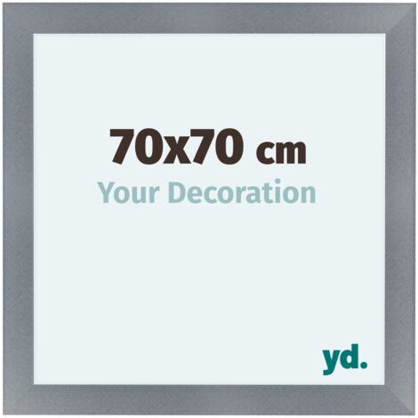 yd. - Cadre photo 70x70 - Aluminium Brosse - MDF - Como