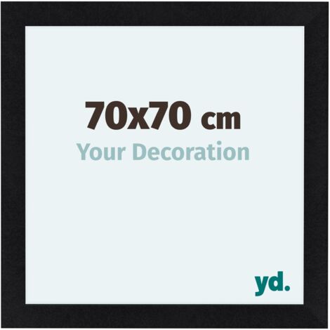 yd. - Cadre photo 70x70 - Noir Mat - MDF - Como