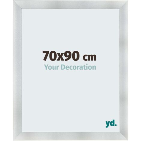 yd. - Cadre photo 70x90 - Aluminium Brosse - MDF - Pisa