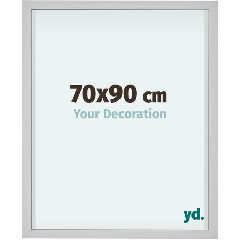 yd. - Cadre photo 70x90 - Blanc - Aluminium - Virginia