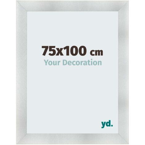 yd. - Cadre photo 75x100 - Aluminium Brosse - MDF - Pisa