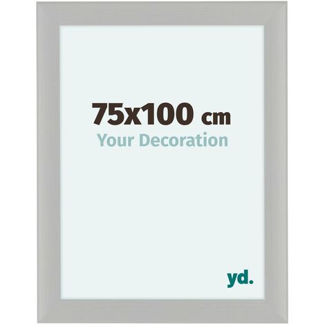 yd. - Cadre photo 75x100 - Blanc Grain de Bois - MDF - Como