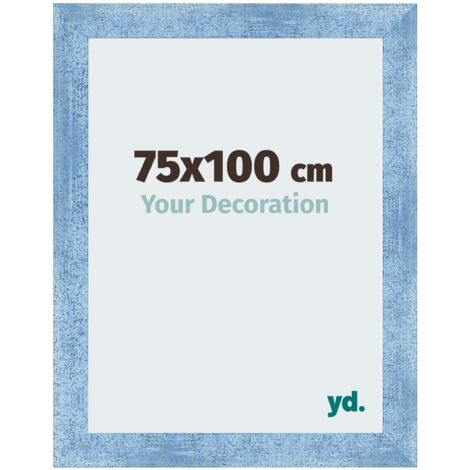 yd. - Cadre photo 75x100 - Bleu Brillant Patine - MDF - Pisa