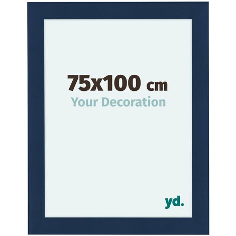 yd. - Cadre photo 75x100 - Bleu Fonce Patine - MDF - Como