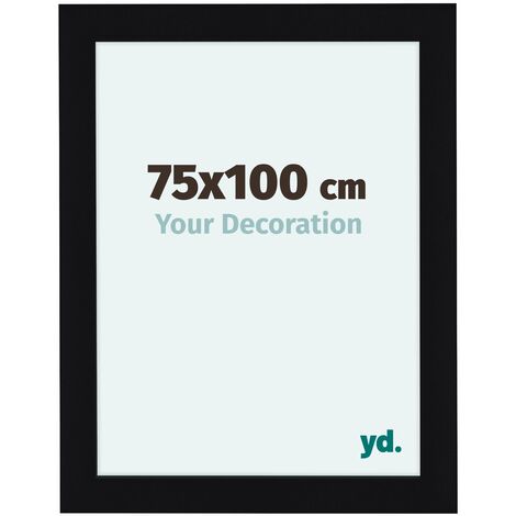 yd. - Cadre photo 75x100 - Noir Brillant - MDF - Como