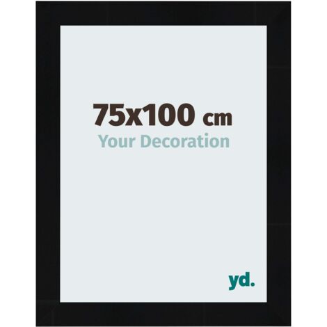 yd. - Cadre photo 75x100 - Noir Brillant - MDF - Pisa