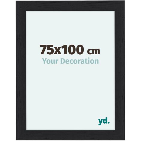 yd. - Cadre photo 75x100 - Noir Grain de Bois - MDF - Como