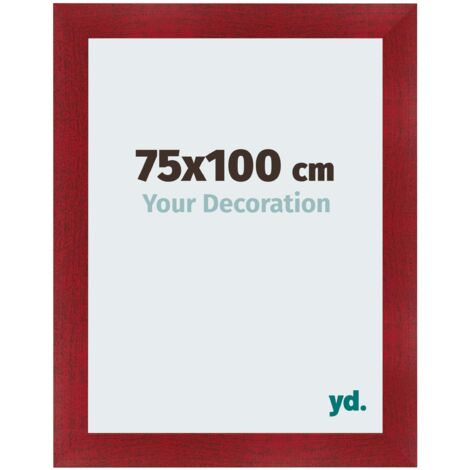 yd. - Cadre photo 75x100 - Vin Rouge Patine - MDF - Pisa