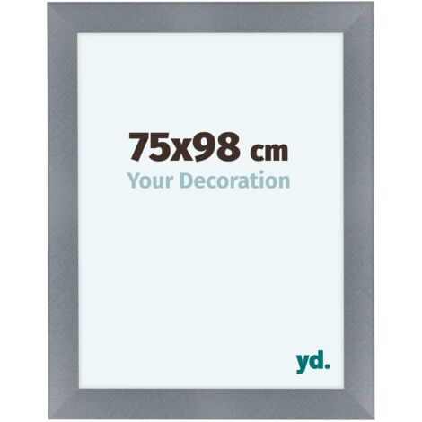 yd. - Cadre photo 75x98 - Aluminium Brosse - MDF - Como