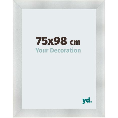 yd. - Cadre photo 75x98 - Aluminium Brosse - MDF - Pisa