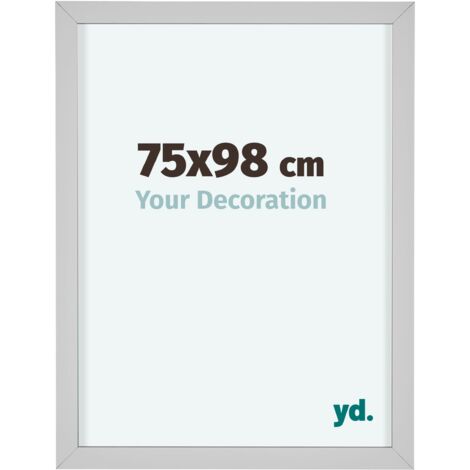 yd. - Cadre photo 75x98 - Blanc - Aluminium - Virginia