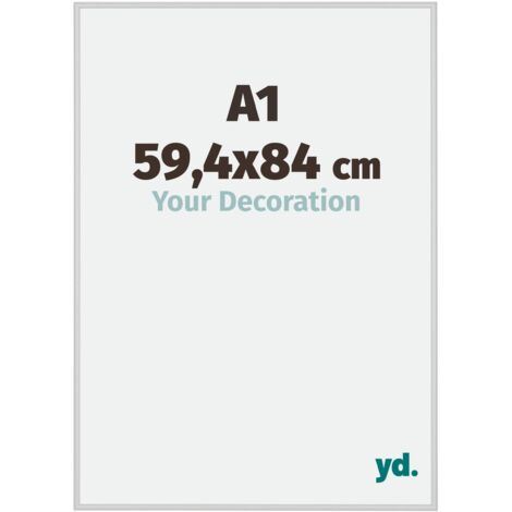 yd. - Cadre photo A1 59.4x84 - Argent Mat - Aluminium - Miami