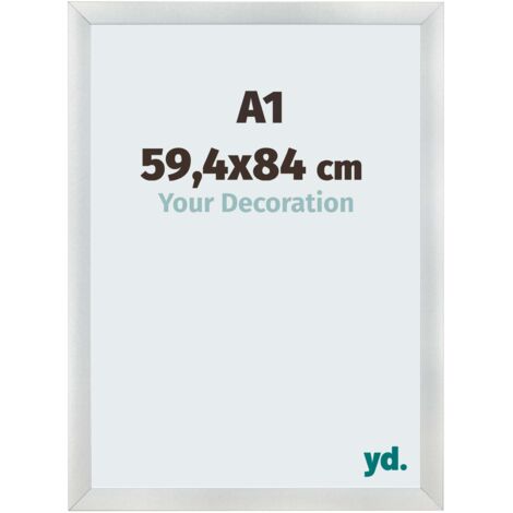yd. - Cadre photo A1 59.4x84 - Argent Mat - MDF - Pisa