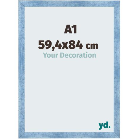 yd. - Cadre photo A1 59.4x84 - Bleu Brillant Patine - MDF - Pisa