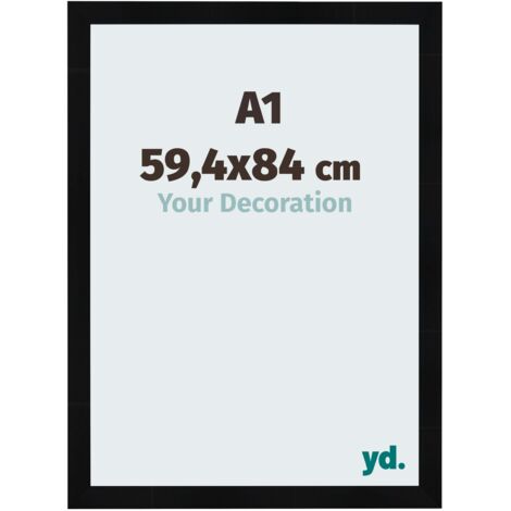 yd. - Cadre photo A1 59.4x84 - Noir Brillant - MDF - Pisa