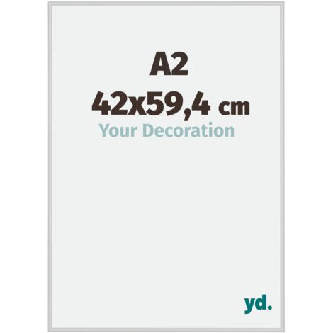 yd. - Cadre photo A2 42x59.4 - Argent Mat - Aluminium - Miami