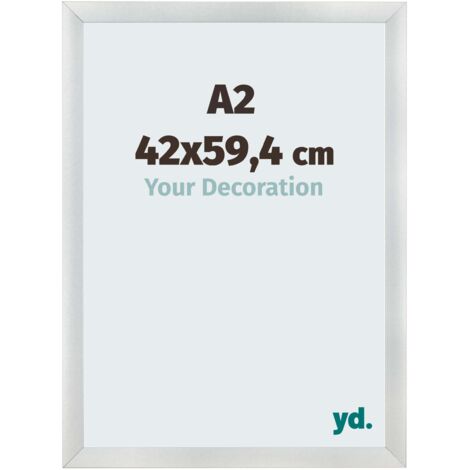 yd. - Cadre photo A2 42x59.4 - Argent Mat - MDF - Pisa