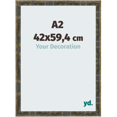 yd. - Cadre photo A2 42x59.4 - Bleu Or Melange - MDF - Pisa