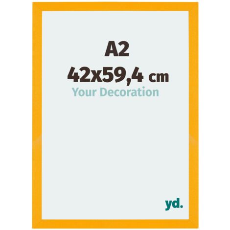 yd. - Cadre photo A2 42x59.4 - Jaune - MDF - Mura