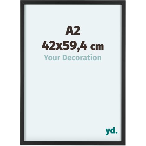 yd. - Cadre photo A2 42x59.4 - Noir - Aluminium - Virginia