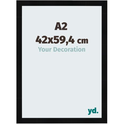 yd. - Cadre photo A2 42x59.4 - Noir Brillant - MDF - Pisa
