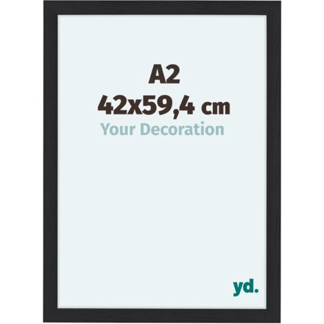 yd. - Cadre photo A2 42x59.4 - Noir Grain de Bois - MDF - Como