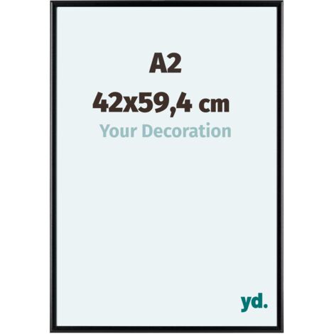 yd. - Cadre photo A2 42x59.4 - Noir Mat - Aluminium - Aurora