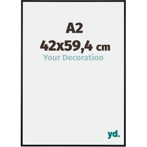 yd. - Cadre photo A2 42x59.4 - Noir Mat - Aluminium - Kent