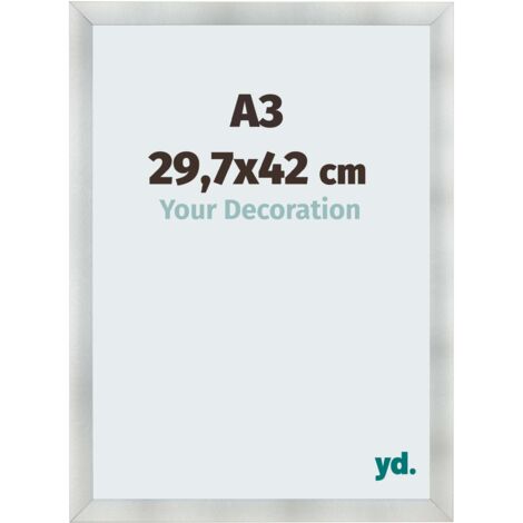 yd. - Cadre photo A3 29.7x42 - Aluminium Brosse - MDF - Pisa