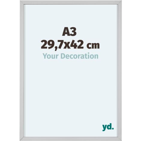 yd. - Cadre photo A3 29.7x42 - Blanc - Aluminium - Virginia